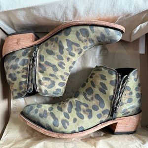 LIBERTY Black Olive Cheetah Booties